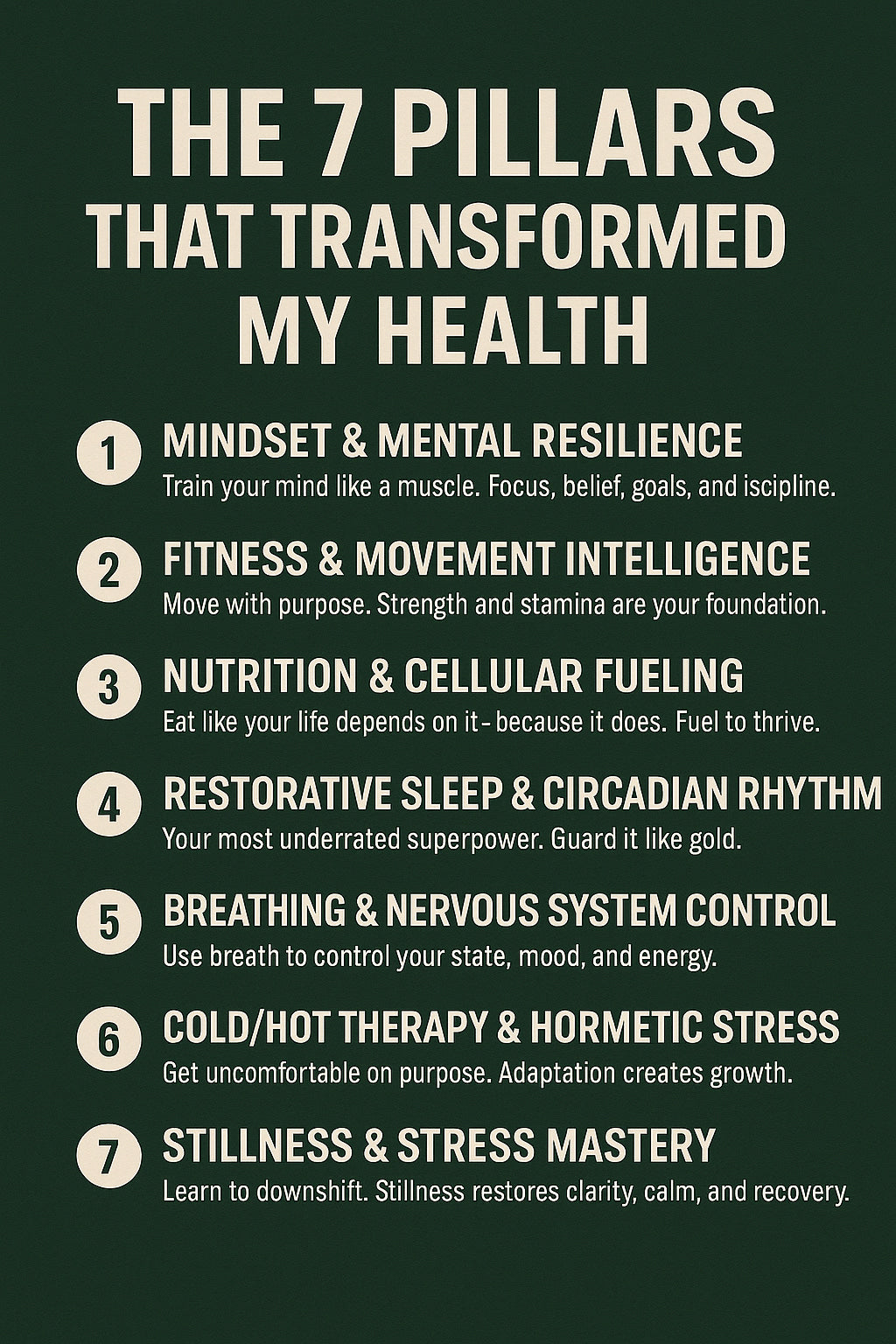 The 7 Pillars That Transformed My Health